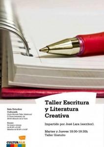 Cartel de taller de escritura