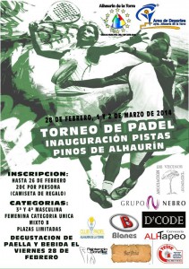 cartel torneo de padel pinos
