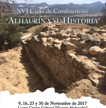 Este jueves, 9 de noviembre, comienza el XVI Ciclo de Conferencias ‘Alhaurín y su Historia’