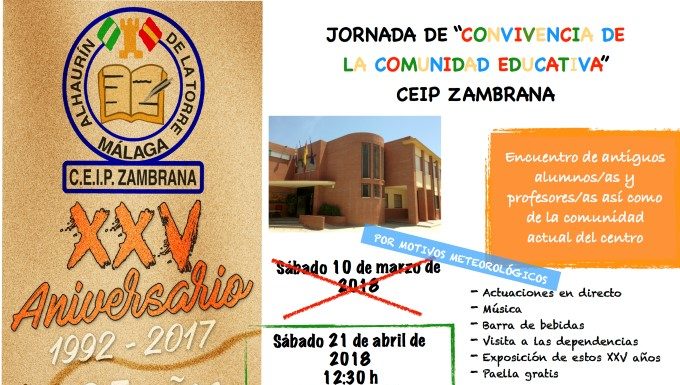 El Colegio Zambrana celebrará el 21 de abril sus 25 años de existencia
