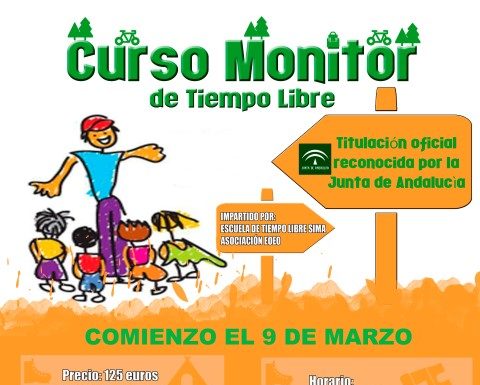Aún quedan plazas disponibles para el Curso de Monitor de Ocio y Tiempo libre, que arranca el viernes