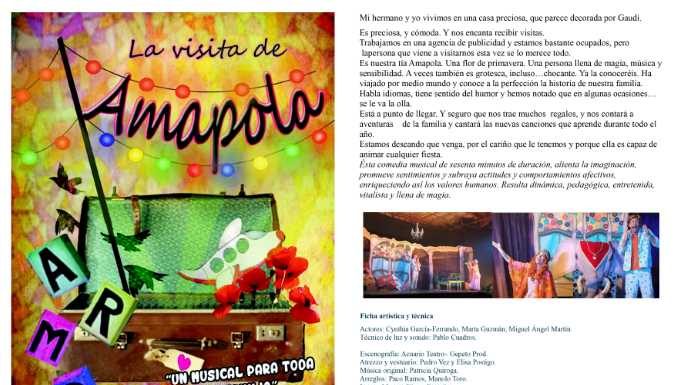 Teatro Musical «la visita de Amapola», 26 de julio
