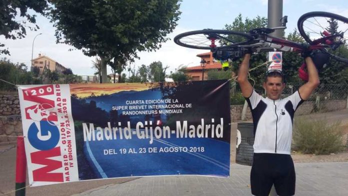 Martín, concluye con éxito la prueba ciclista de ultrafondo Madrid-Gijón-Madrid de 1200 Kms