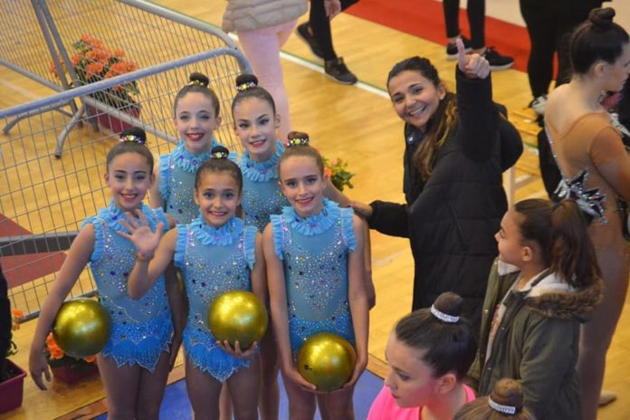Exitoso paso de los conjuntos alhaurinos de rítmica por el Grand Prix de Marbella