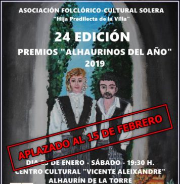 Alhaurino Solera, se pospone al 15 de febrero