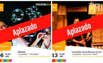 Nuevos eventos aplazado por el estado de alerta sanitaria
