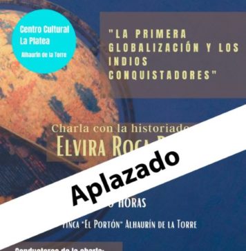 Aplazada la charla de Elvira Roca Barra
