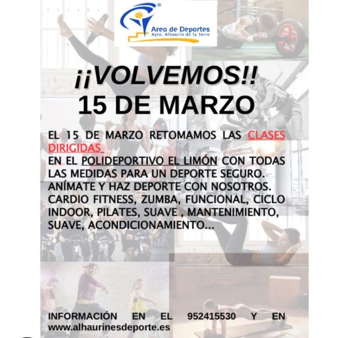 El próximo lunes se reanudan las actividades deportivas dirigidas en el Pabellón El Limón