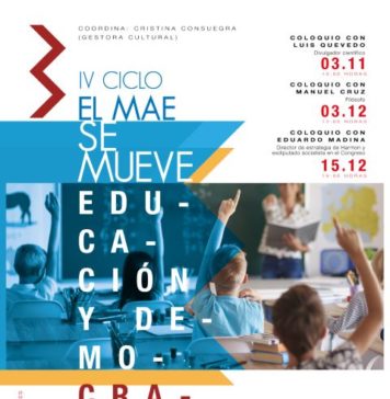 El filósofo Manuel Cruz protagoniza mañana una nueva sesión del Ciclo ‘El MAE se mueve’