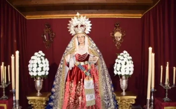 La Virgen del Dulce Nombre, expuesta en veneración por su festividad