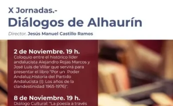 Charla Rafael Ballesteros-Pedro J. Plaza en la segunda jornada del Ciclo Diálogos de Alhaurín. HOY MARTES A LAS 19H