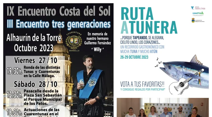 El IX Encuentro de Cuarentunas y la Ruta del Atún llenarán Alhaurín de la Torre de colorido y sabor