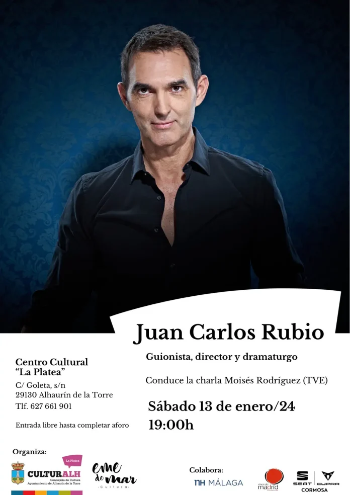 El reconocido autor teatral Juan Carlos Rubio protagoniza el próximo encuentro en La Platea