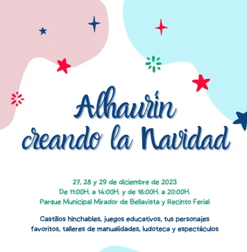 'Alhaurín creando la Navidad' regresa mañana al Parque Municipal MÁS INFORMACIÓN: El Parque Municipal del Mirador de Bellavista acoge el regreso un año más de 'Alhaurín creando la Navidad', el gran evento de ocio completamente gratuito destinado a los peques de la casa que organiza la Concejalía de Turismo y Fiestas que dirige Andrés García. Desde este miércoles 27 al viernes 29 de diciembre podrán disfrutar de numerosas actividades, juegos, talleres y espectáculos que se han preparado tanto para los que acudan en horario matinal desde las 11 a 14 horas como para el horario de la tarde de 16 a 20 horas. Tanto allí como en una zona anexa del Recinto Ferial habrá castillos hinchables, juegos educativos, talleres, la visita de personajes infantiles, cantajuegos y espectáculos de magia y pompas. Concretamente, tanto el miércoles como el jueves se podrá disfrutar de los castillos hinchables, los talleres y juegos navideños. El viernes 29 se ha previsto como un día dedicado a la factoría Disney con la visita de sus personajes principales y actividades con los mismos. Las actuaciones y horarios que se han previsto son los siguientes: El miércoles a las 12:00 y 19:30 horas cantajuegos y de 17:30 a 18:30 horas un espectáculo de magia. El jueves a las 12:00 y 16:30 horas cantajuegos y de 18:00 a 19:00 horas espectáculo de pompas gigantes. Por último, el viernes 29, a las 12:00 y 16:30 cantajuegos y de 18:00 a 19:00 espectáculo de circo. Este evento ya es un clásico de la Navidad alhaurina y forma parte del completo programa de actos que se ha preparado desde el Área de Fiestas y Turismo para que todos los públicos puedan tener su hueco en estos días de fiestas y vacaciones para muchos.
