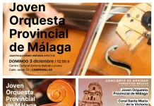 La JOPMA ofrecerá un concierto de Navidad junto a la Coral Santa María de la Victoria en la Catedral de Málaga el 15 de diciembre