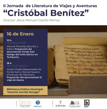 La II Jornada de Literatura de Viajes y Aventuras ‘Cristóbal Benítez’ será el próximo 16 de enero