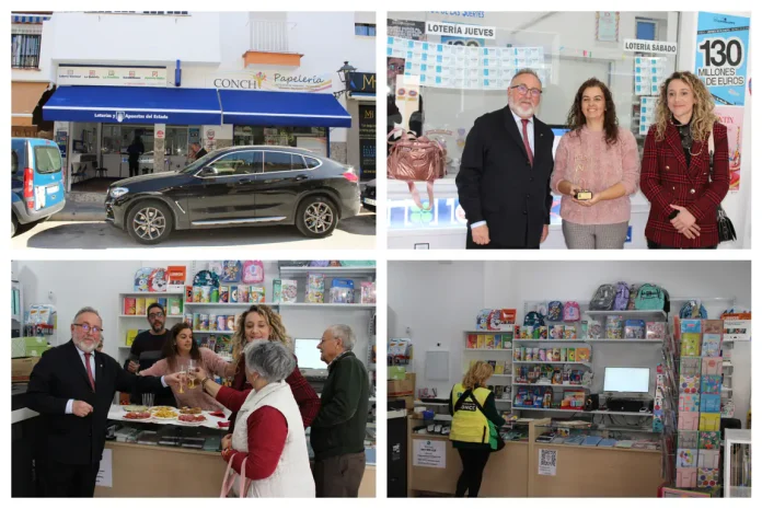 El alcalde visita Papelería Conchi, que incluye la administración de Loterías 'El capicúo dorado'_resultado