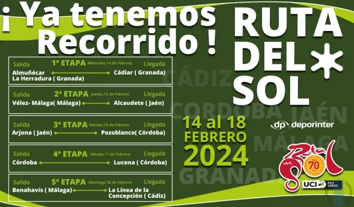 Recorrido Oficial de la 70º Vuelta Ciclista a Andalucía Recorrido Oficial de la 70º Vuelta Ciclista a Andalucía