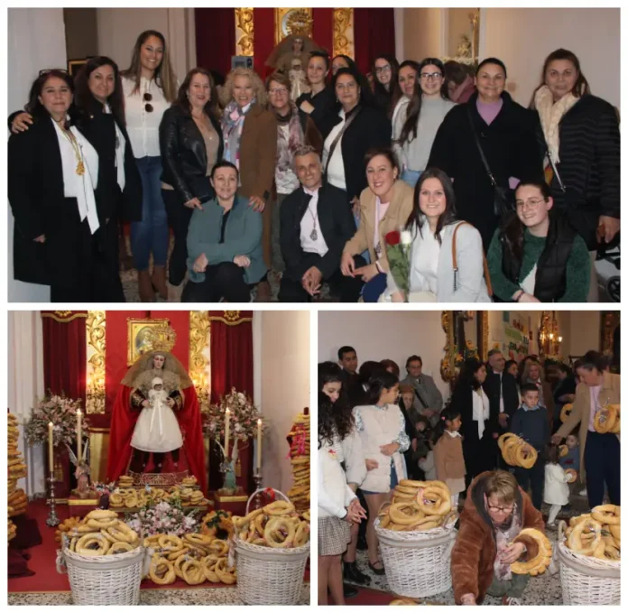 La Virgen de la Candelaria recibe veneración y las ofrendas de roscas