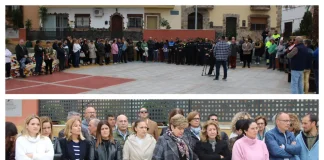 Concentración de Repulsa en La Plaza Paco Lara por el asesinato de Los Guardias Civiles en Barbate