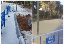 El Ayuntamiento mejora la acera frente al colegio Maruja Mallo de Taralpe
