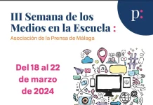La Asociación de la Prensa de Málaga celebra la III Semana de los Medios en la Escuela del 18 al 22 de marzo con una veintena de actividades