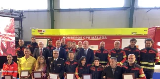 La Diputación celebra el patrón de los bomberos con un reconocimiento a efectivos del CPB, a dos ONG y a otros servicios de emergencias