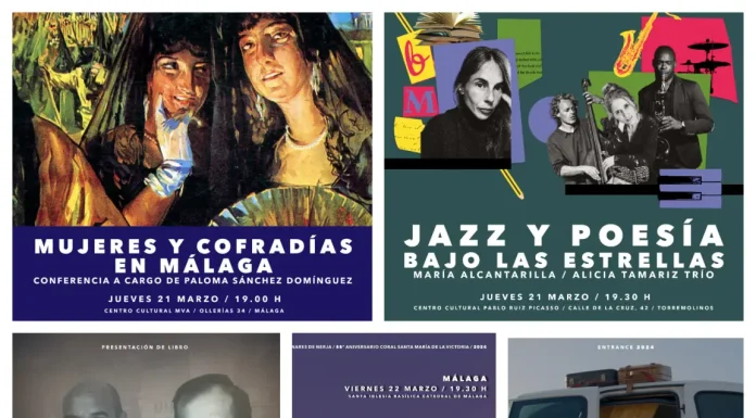 La Diputación programa una semana cultural con conciertos, una presentación literaria y una conferencia sobre el papel de la mujer en la Semana Santa malagueña La Diputación programa una semana cultural con conciertos, una presentación literaria y una conferencia sobre el papel de la mujer en la Semana Santa malagueña