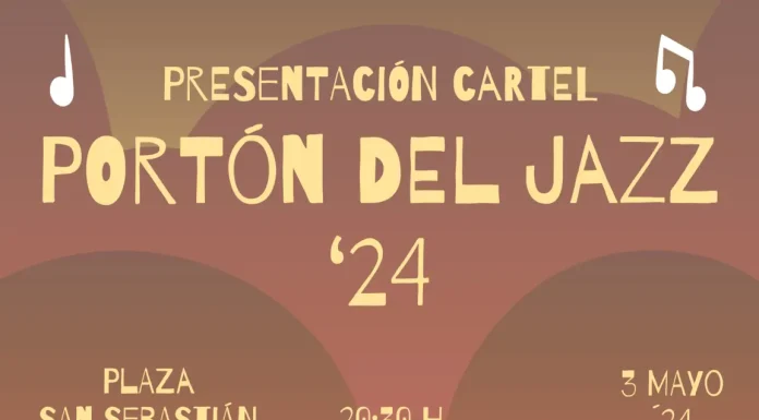 Presentación del cartel anunciador del Portón del Jazz en la plaza de San Sebastián