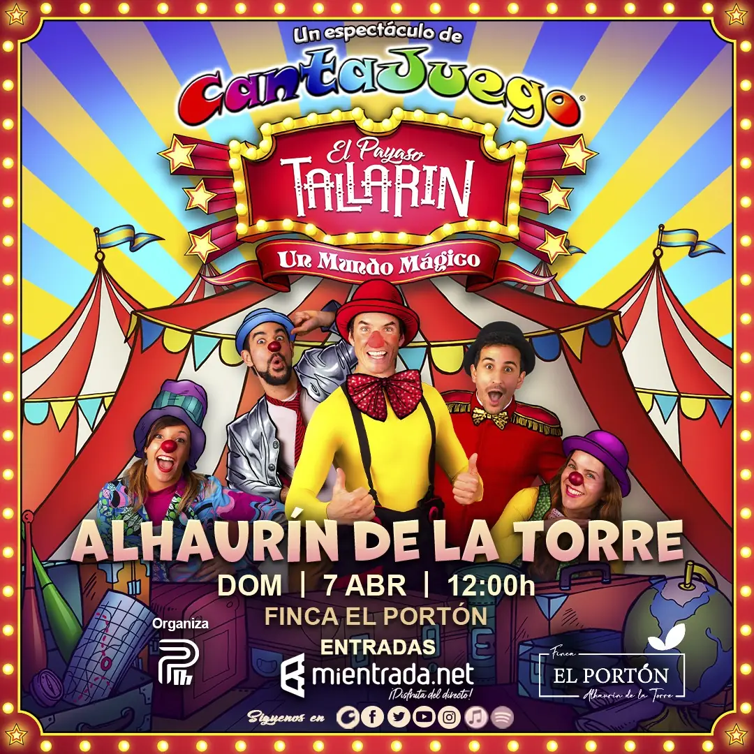 Este domingo llega ‘El payaso Tallarín’ a El Portón de la mano de Cantajuego