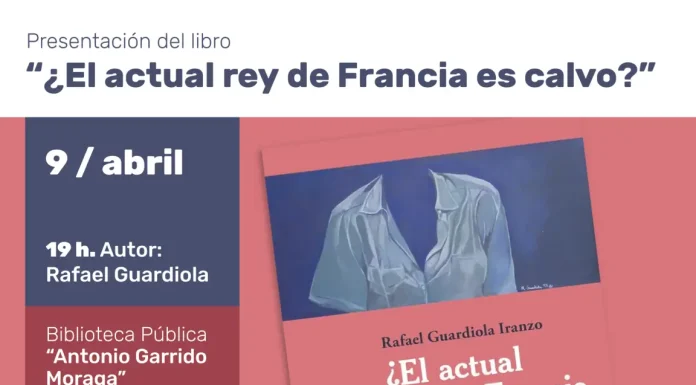 El martes, 9 de abril, se presenta el libro de Rafael Guardiola ‘¿El actual rey de Francia es calvo?’