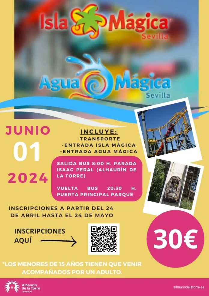 El Área de Juventud de Alhaurín de la Torre organiza una visita a Isla Mágica para el próximo 1 de junio
