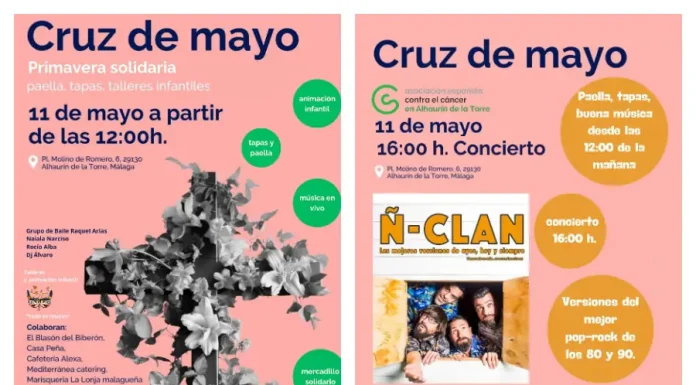 Cruz de mayo AECC 11 de mayo en Alhaurín de la Torre