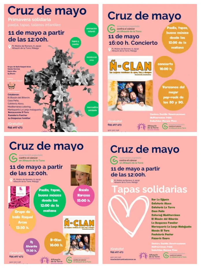 Cruz de mayo AECC 11 de mayo en Alhaurín de la Torre