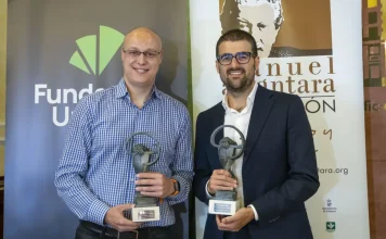 José Ángel de la Casa y Javier Sánchez reciben el VI Premio Nacional de Periodismo Deportivo Manuel Alcántara