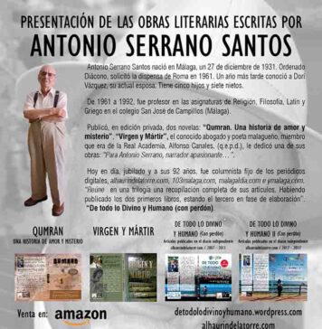 Presentación de Las Obras Literarias escritas por Antonio Serrano Santos
