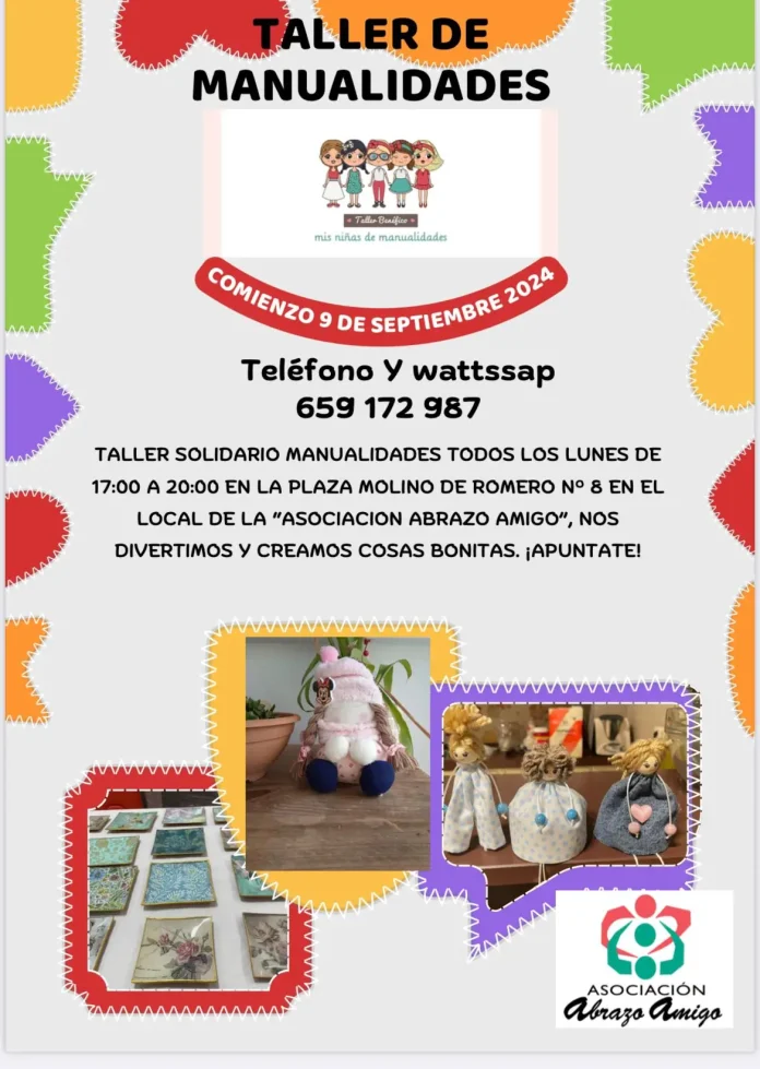 Comienza el Taller Solidario de Manualidades en la Asociación Abrazo Amigo