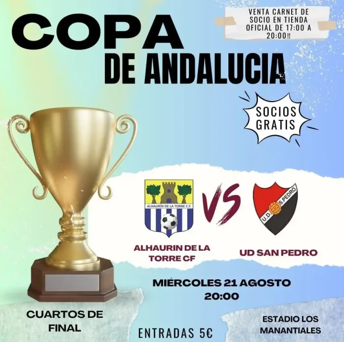 La UD San Pedro, rival del Alhaurín de la Torre CF en los cuartos de final de la Copa Andalucía