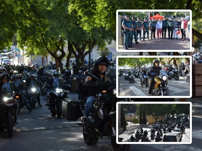 Más de mil motoristas participan en una ruta solidaria en honor a la Virgen del Pilar en Alhaurín de la Torre