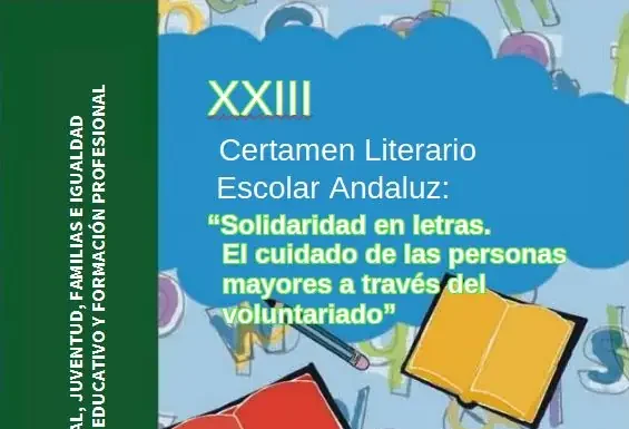 Andalucía lanza la XXIII edición del Certamen Literario Escolar de Voluntariado, centrado este año en el cuidado de las personas mayores