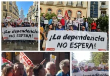 CCOO se manifiesta en Málaga para exigir al Gobierno de Andalucía una mejora de la Ley de Dependencia