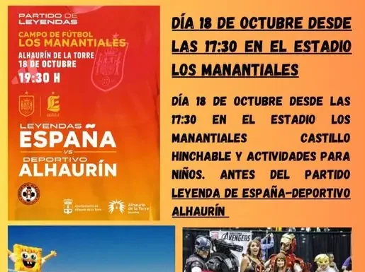 El Club Deportivo Alhaurín "La Peña" se enfrentará a las Leyendas de la Selección Española en un evento familiar