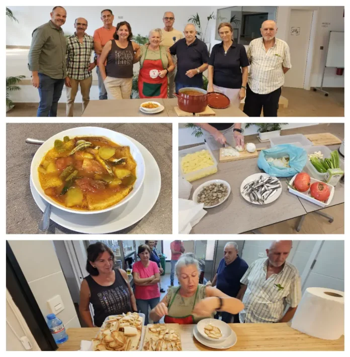 El Taller de Cocina del Área del Mayor estrena con éxito su primera receta: Sopa de Caldo 'Poncima'
