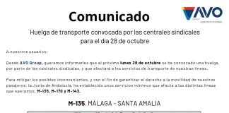 Aviso muy importante para los usuario de las Líneas de Bus Urbano e Interurbano