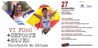 María Pérez y Elena Congost participan en el VI Foro Más Deporte, Más Mujer Diputación Provincial de Málaga que se celebra este miércoles en Alhaurín de la Torre