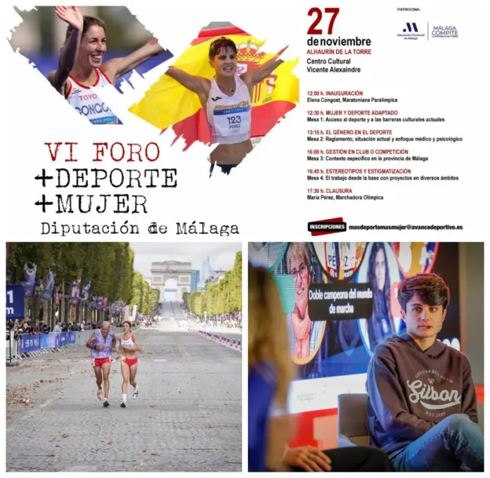 María Pérez y Elena Congost participan en el VI Foro Más Deporte, Más Mujer Diputación Provincial de Málaga que se celebra este miércoles en Alhaurín de la Torre