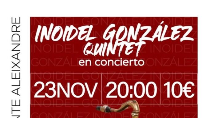 El saxofonista cubano Inoidel González actuará en Alhaurín el 23 de noviembre