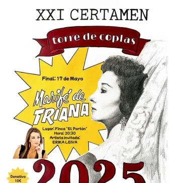 Este sábado, 17 de mayo, se celebra la final del XXI Certamen Torre de Coplas