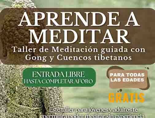 Taller gratuito de meditación con gongs y cuencos tibetanos en la Casa de la Juventud