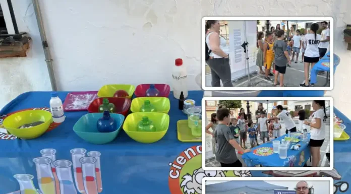 Gran acogida del Taller de Ciencia de La Diputación en La Plaza del Conde